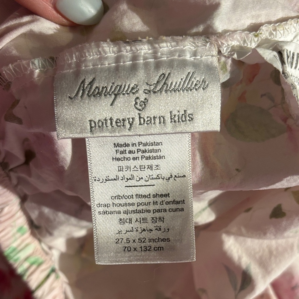 2 Pottery Barn Kids’ Floral Crib Sheets, EUC - Picture 6 of 7